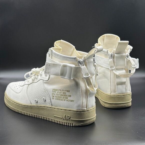 Nike SF Air Force 1 Mid 'Olive Ivory' - Picture 7 of 11